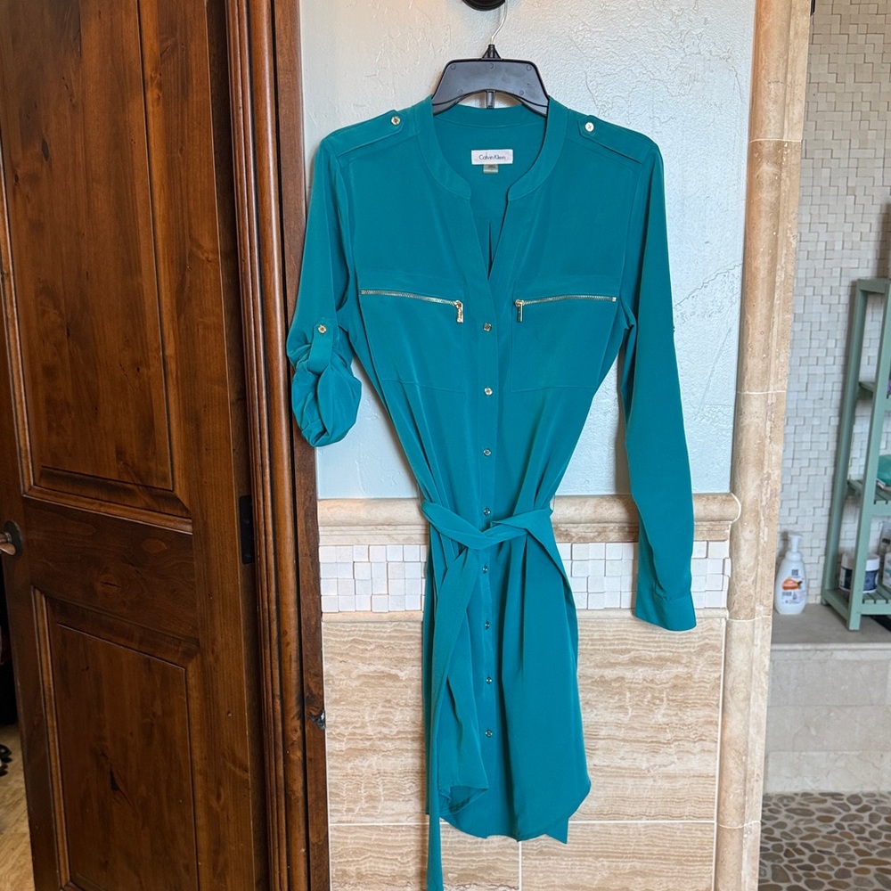 Calvin Klein Teal Midi Dress